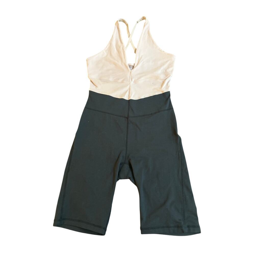 Free People Movement jumpsuit cross‎ back pink and black small